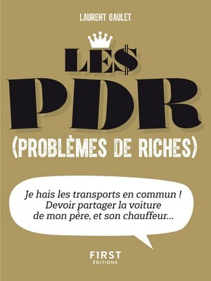cover image of Petit Livre de--Les PDR (problèmes de riches)